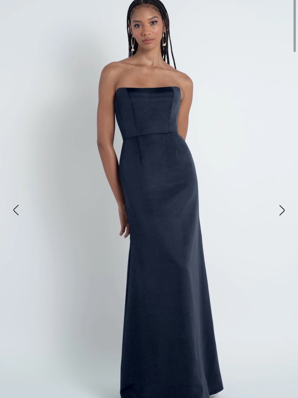 Jenny Yoo Paige Dress in Navy Faille